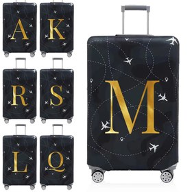 Resim Altın harf baskılarıyla dayanıklı polyester seyahat valizi kapağı - Elastik, Makinede Yıkanabilir, Valizler ve Çantalar için Dayanıklı Koruma, Hava Seyahatleri ve Gezintiler için İdeal, Hava Seyahatleri Temelleri | Zarif Valiz Kapağı | Dayanıklı Valiz Kapağı, Valiz Kapağı 