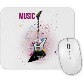 Resim Baskı Dükkanı Estampa Branca Rock In Roll Mouse Pad 