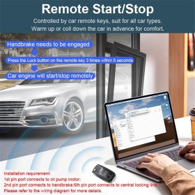 Resim Luuminaly Araba Alarmı Tek Düğmeli Startstop Sistem Kiti Uzaktan Motor Kapı Kilidi (Yurt Dışından) 