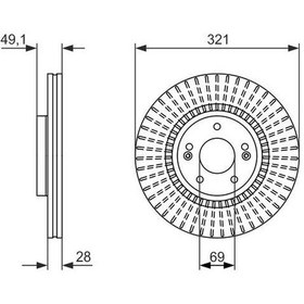 Resim Hyundai Santa Fe 2.0Crdi 2013-2018 Bosch Ön Disk 2 Adet 