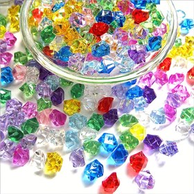 Resim 200 Adet Akrilik Kristal Sentetik Taş Kırık Buz Akvaryum Renkli Dağlar Balıklar Tank Vazo Peyzaj Dekorasyonu, Aquarium Rock Süslemeleri, Su Terapisi için taşlardan yapım 