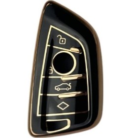 Resim Siyah -gold Metalize Anahtar Kabı G20,g30 Uyumlu Anahtarkılıfı 