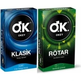 Resim Okey Prezervatif Klasik 10 Lu + Rötar 10 Lu 