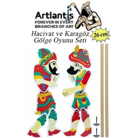 Resim Hacivat Ve Karagöz Gölge Oyun Seti 26 Cm 1 Paket Karagöz Hacıvat Kukla Oyunu Oyun Seti Okul Sınıf 