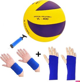 Resim Avessa Vl-400 Set Voleybol Topu Soft Yapıştırma 3 Astar + Pompa + Çift Kolluk + Çift Havlu Bileklik 
