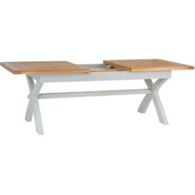 Resim Mobilya Baba Grey Çapraz Ayak Açılabilir Yemek Masası 180CM 