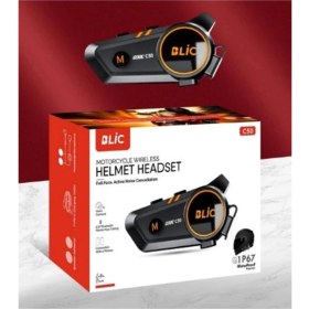 Resim C50 Motosiklet Intercom Kask Kulaklık 1000 Mah Rgb Işıklı Bluetooth Kulaklık IP67 