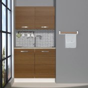Resim Decoraktiv Mini 100 MDF Hazır Mutfak Dolabı - Tezgah Dahil - Naturel Ceviz 