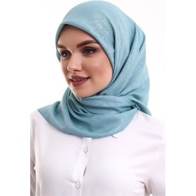 Resim Kofra Desenli Baş Örtü - Turkuaz 