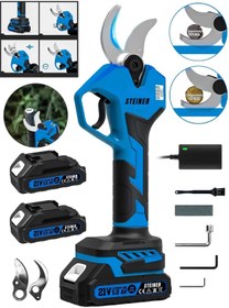 Resim STEİNER M-40 Mm Dijital Kömürsüz Akülü Bağ Dal Ağaç Kesme Makinesi Biçme Budama Makası Şarjlı Makas 