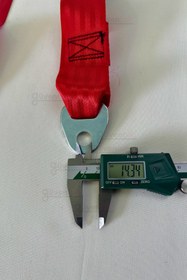 Resim Güventak Emniyet Kemeri 2 Nokta Statik Emniyet Kemeri Belden Bağlamalı - Kan Kırmızı Özel Dokuma Kumaş (Universal) 