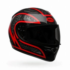 Resim BELL Qualifier Kask Scorch Parlak Siyah Kırmızı 