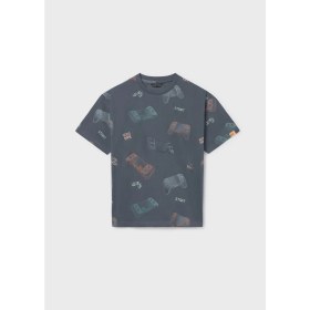 Resim Mayoral Erkek Çocuk Baskılı Tshirt Gri 