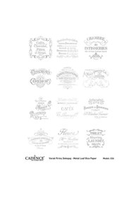 Resim Cadence Gümüş Varak Pirinç Dekoapaj Kağıdı - Model 36 