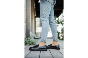Resim Chekich CH002 - Cst Loafer Pelle Erkek Ayakkabı Sıyah 