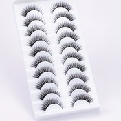 Resim 10 Çift Süper Yumuşak ve Doğal Takma Kirpik, DIY Kişisel Göz Uzatma, Dayanıklı ve Hafif Kirpikler, Evde Kullanım İçin Uygun, Parti ve Rol Yapma için Başlangıç Seviyesi 