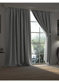 Resim Super Blackout Serisi Taş Rengi Işık Geçirmez Ekstraforlu Fon Perde Taş Rengi Taş 