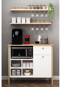 Resim Nora Kahve Köşesi Fırın Dolabı Çekmeceli Takım Çok Amaçlı Sepet-beyaz Sepet-beyaz 