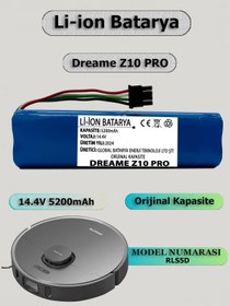 Resim GLOBAL BATARYA Dreame Z10 Pro Akıllı Robot Süpürge Bataryası 14.4v 5200mah Pil 