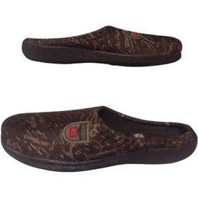 Resim Gezer Erkek Kahverengi Çizgi Desenli Ortopedik Taban Günlük Ev İçi Terlik Gezerr302-11 