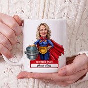 Resim En Süper Anne Karikatürlü Kupa Bardak 