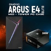 Resim GAMDIAS ARGUS E4 Elite, 500W, Tempered Glass, ARGB, ATX GAMING KASA 