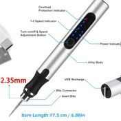 Resim 58pcs/74pcs/83pcs Mini Kablosuz Döner Alet, Taşınabilir, Kablosuz, USB Şarj Edilebilir 380mAh Pil, Oyma, Parlatma, Gravür İçin 