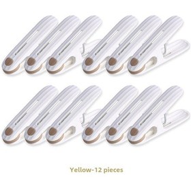 Resim Folinda Ev İçin Rüzgarlı Hava Dayanıklı Yumuşak Jeli Plastik Çamaşır Tutucu, Çorap Sabitleyici, Çok Amaçlı Güneşlenme Klipsi Geliştirilmiş Sürüm - Sarı Diğer 