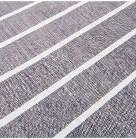 Resim Gizz Home Çizgili Kapı Önü Paspası - Gri / Beyaz - 40x60 Cm Çok Renkli 