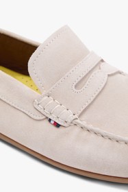 Resim Tommy Hilfiger Core Süet Driver Erkek Bej Loafer Ayakkabı 