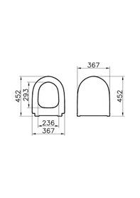 Resim VitrA Sento Klozet Kapağı 120-083R009 