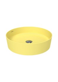 Resim Creavit Loop Yuvarlak Masa Üstü Çanak Lavabo Ø45 Cm Limon Çiçeği Lp145 