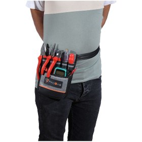 Resim Bel Tipi Elektrikçi Takım Kılıfı Tip 1 - Suya Dayanıklı, 6 Bölmeli, İmpertex Keten Kumaş 