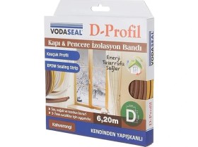 Resim Lidyahan Store 53.01.050 Kapı Pencere Izolasyon Bandı, Kendinden Yapışkanlı, Kahve 