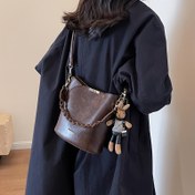 Resim Kadınlar için Vintage Kahverengi Suni Deri Çapraz Çanta, Çıkarılabilir Askı, Manyetik Kapatma ve Dekoratif Toka - İş, Alışveriş, Seyahat, Çapraz Çanta, Çok Yönlü Taşıma, Minimalist Tasarım, Dayanıklı Yapı 