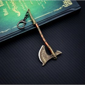 Resim new fly God Of War Gow Ragnarok Kratos Leviathan Balta Anahtarlık Metal Playstation Ps 5 