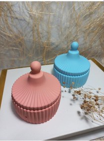 Resim 2'li Dekoratif Çok Amaçlı Takı Kutusu Açık Mavi 