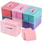 Resim 1080 Adet Tüysüz Oje Temizleme Mendili - Kokusuz, Yumuşak ve Emici Manikür & Pedikür Pedi, Çok Renkli (Pembe, Mavi, Mor, Turkuaz), Bölmeli Paket, Seyahat Dostu, Kompakt Tasarım, Nazik Tırnak Bakımı, Güzellik Tutkunları İçin 