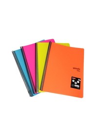Resim Spiralli Telli Pp Kapak A4- 120 Yaprak Çizgili Defter 4 Adet Çok Renkli 