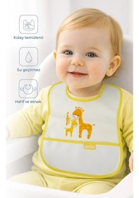 Resim Babyjem Poli Muşamba Mama Önlüğü Küçük Sarı 