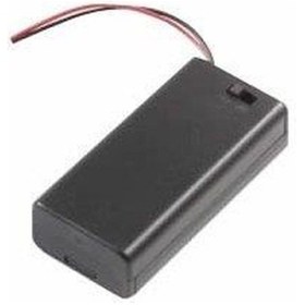 Resim 2'Li Aa Pil Yuvası Anahtarlı ve Kapaklı 