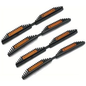 Resim Lumaworld 4 Parça Turuncu Reflektif Araç Kapak Kenarı Koruyucu Şerit Çizilme Önleyici 