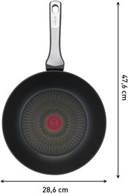 Resim Tefal Titanyum 6X UnlimitedOne 28 Cm İndüksiyon Tabanlı Wok Tava - 2100116318 