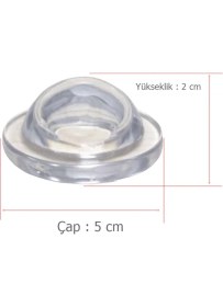 Resim 5 Adet Yapışkanlı Kapı Kolu Stoperi Silikonlu Şeffaf Duvar Tamponu 
