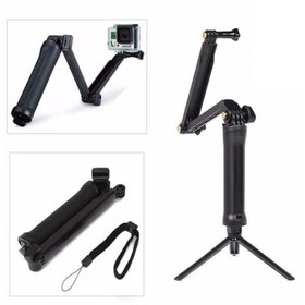 Resim Gplus EKEN H9 H9R H8R V8s 3 Yollu Monopod 5GPRAFAEM001 3 Way Selfie 