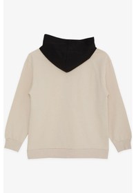 Resim Breeze Erkek Çocuk Get Yazılı Sweatshirt-15360 Bej 