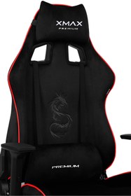 Resim XMAX / Rio Pus Balerion Terletmez Kadife Kumaş Siyah Gaming Oyuncu Koltuğu / 120 Kg Taşır 