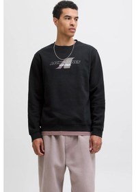 Resim Jack & Jones Jcotier Print Erkek Sweatshirt Siyah 