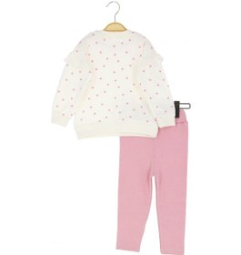 Resim Kız Bebek Takım Fırfırlı Kollu Gül Kurusu 