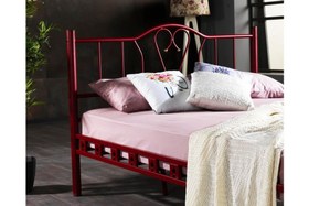 Resim ORKİDE METAL KARYOLA, BORDO, 160X200 